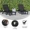 Flash Furniture Black Adjustable Chaise Lounger with Cupholder, 2PK 2-LE-HMP-2017-414-BK-GG - alternate 5